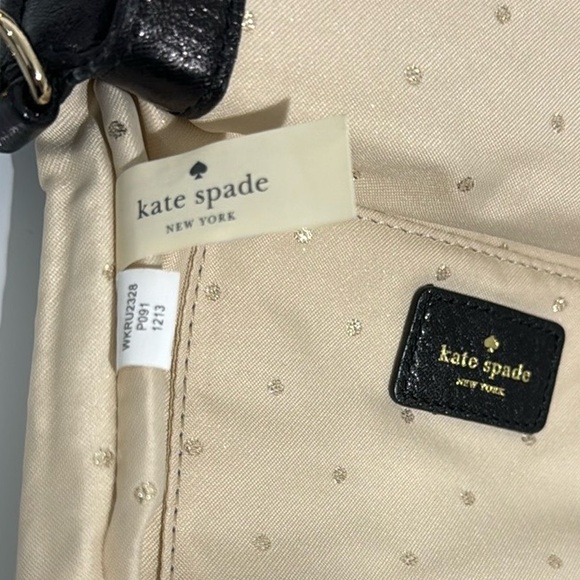 Kate Spade black quilted leather crossbody bag w/ chain strap - Picture 8 of 14